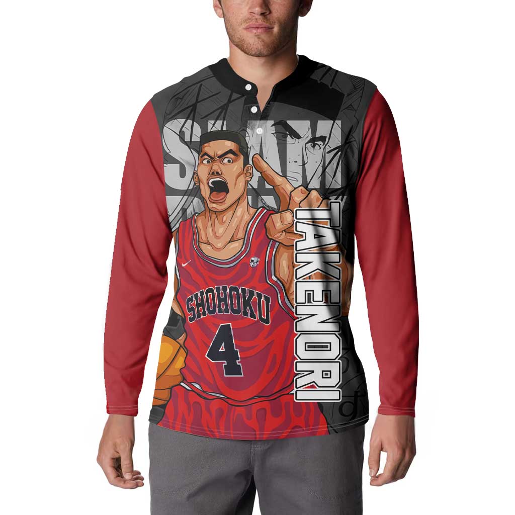 Akagi Takenori - Slam Dunk Button Sweatshirt Anime Style