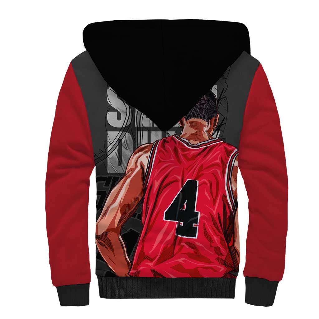 Akagi Takenori - Slam Dunk Sherpa Hoodie Anime Style