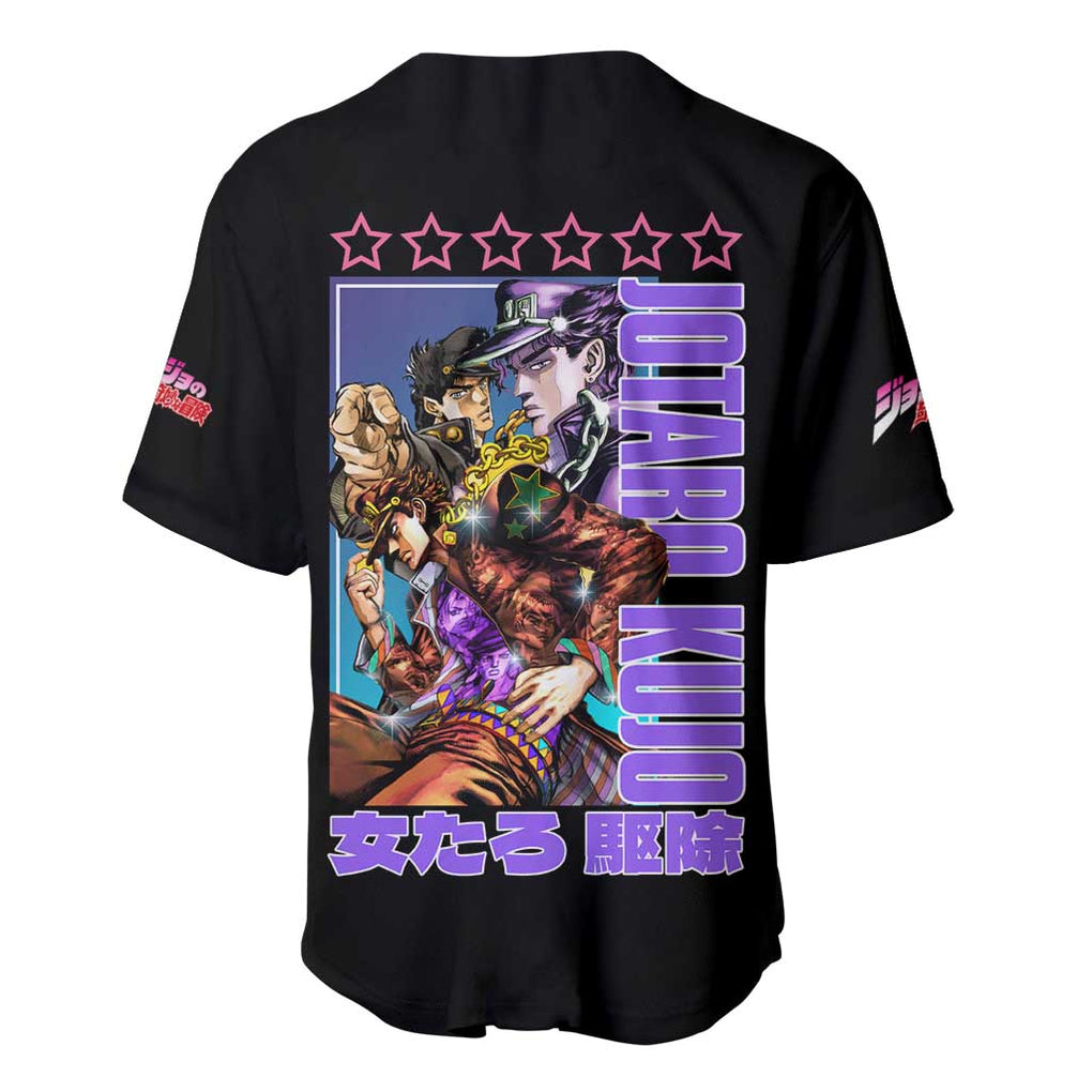 Jotaro Kujo Jojo’s Six Star Bizarre Adventure Baseball Jersey Anime Style