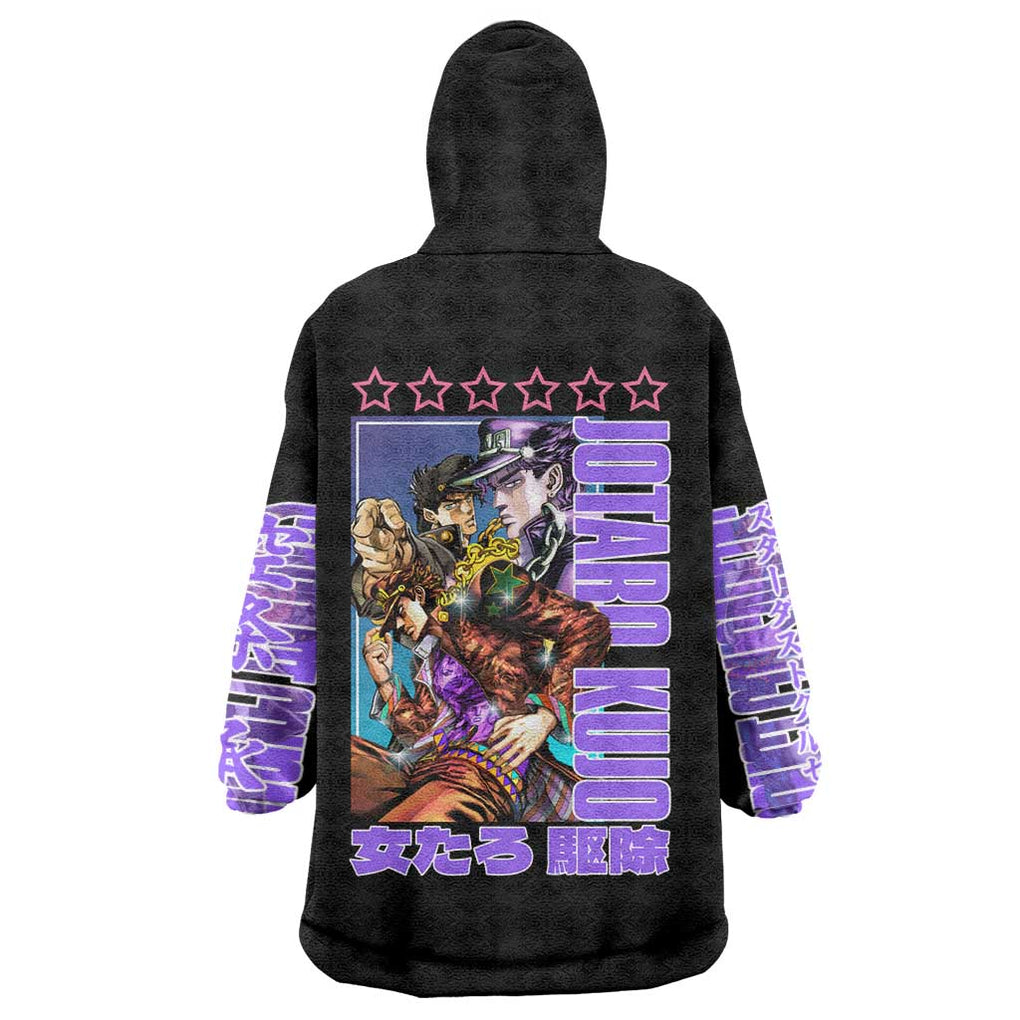 Jotaro Kujo Jojo’s Six Star Bizarre Adventure Wearable Blanket Hoodie Anime Style