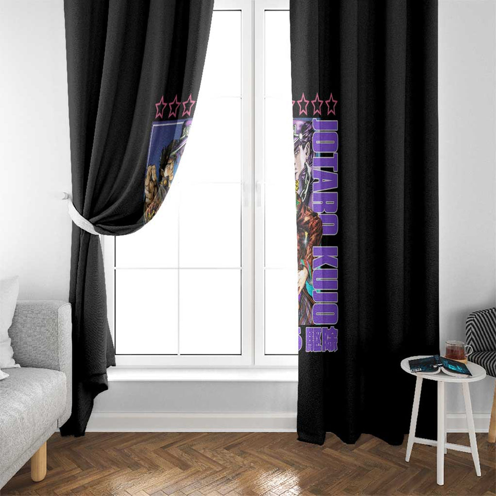 Jotaro Kujo Jojo’s Six Star Bizarre Adventure Window Curtain Anime Style
