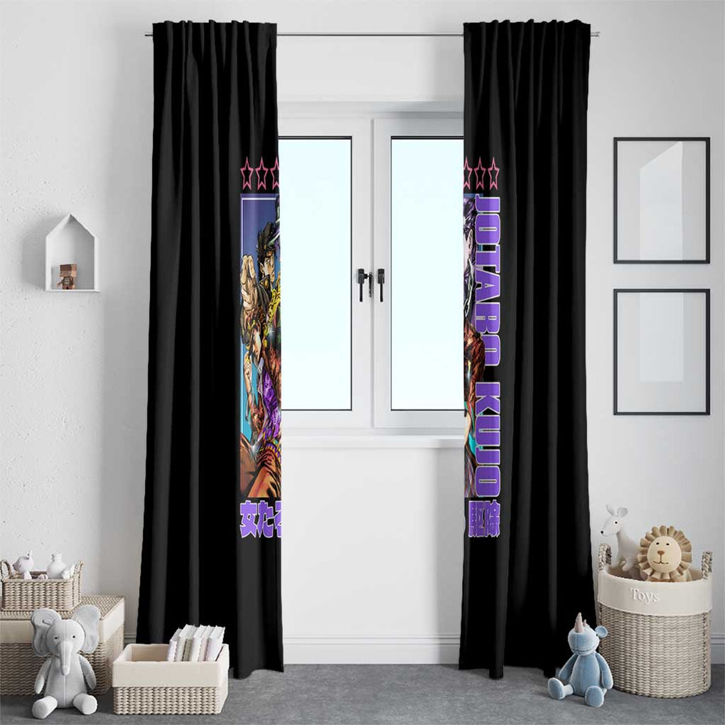 Jotaro Kujo Jojo’s Six Star Bizarre Adventure Window Curtain Anime Style