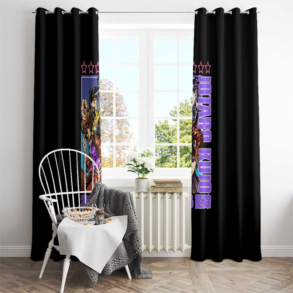 Jotaro Kujo Jojo’s Six Star Bizarre Adventure Window Curtain Anime Style