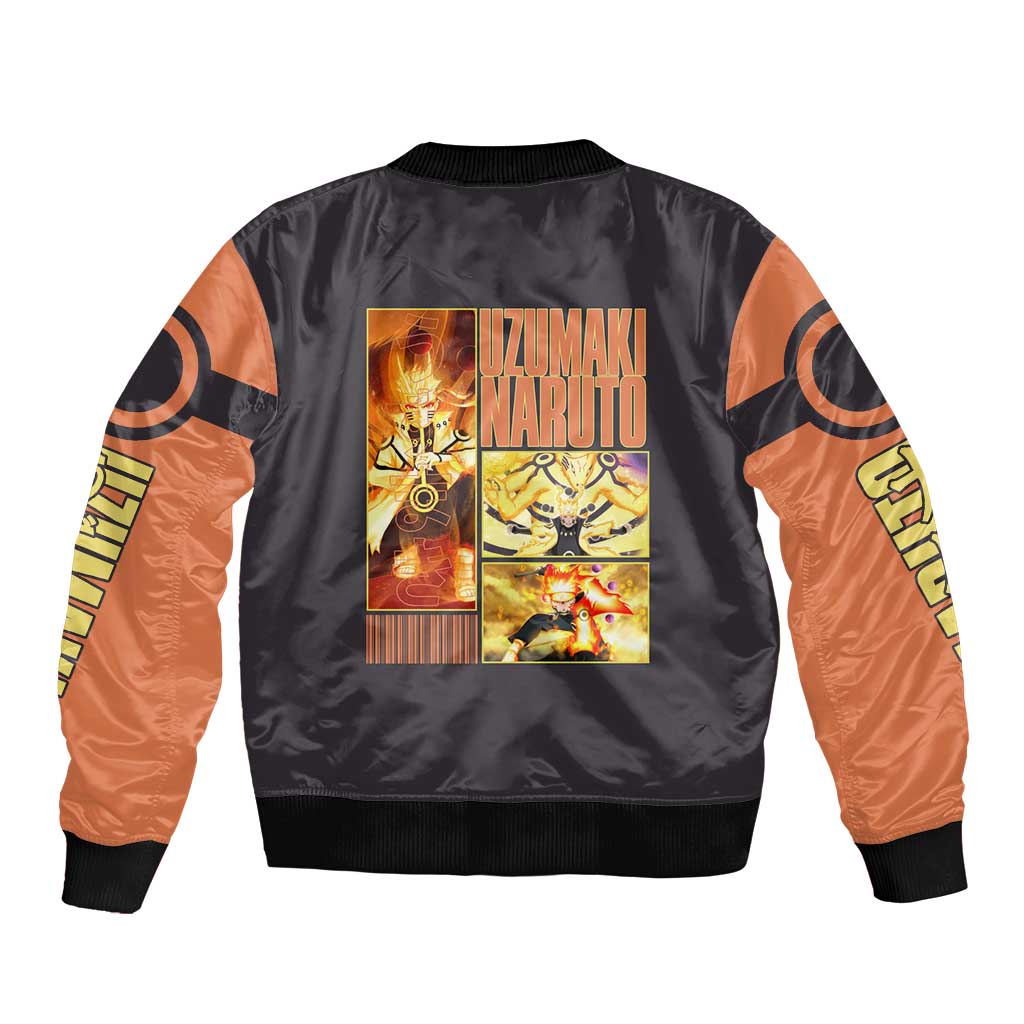 Uzumaki Naruto Naruto Shippuden Bomber Jacket Anime Style