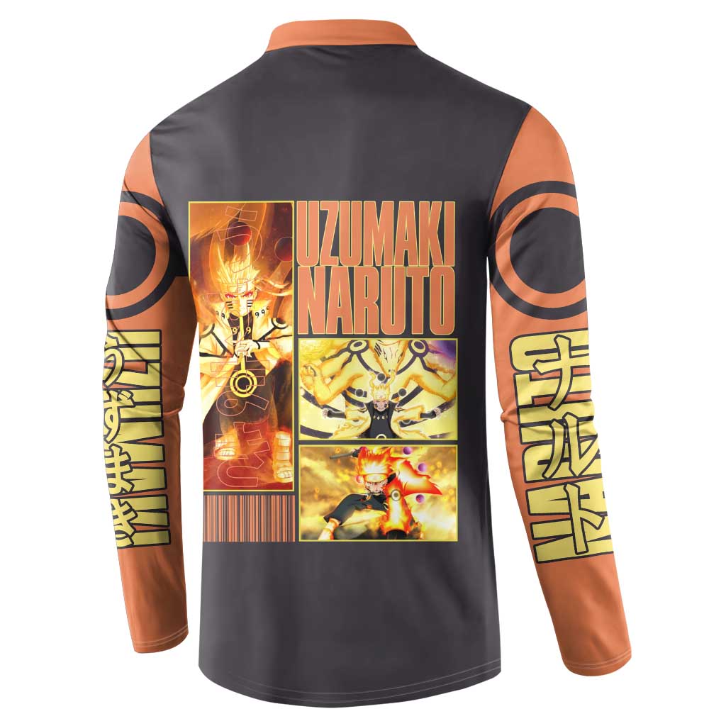 Uzumaki Naruto Naruto Shippuden Button Sweatshirt Anime Style