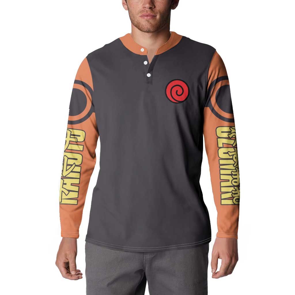 Uzumaki Naruto Naruto Shippuden Button Sweatshirt Anime Style