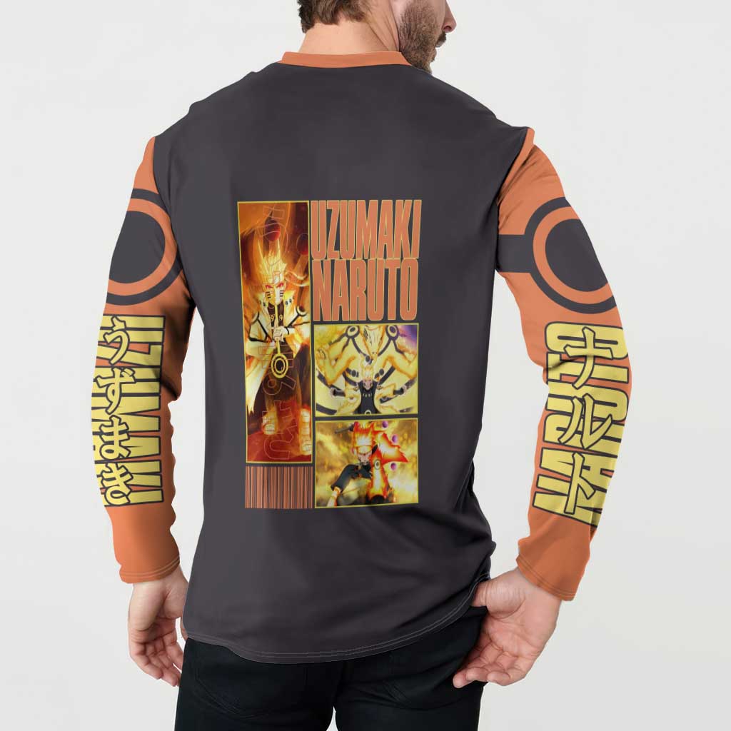Uzumaki Naruto Naruto Shippuden Button Sweatshirt Anime Style