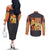 Uzumaki Naruto Naruto Shippuden Couples Matching Off The Shoulder Long Sleeve Dress and Long Sleeve Button Shirt Anime Style