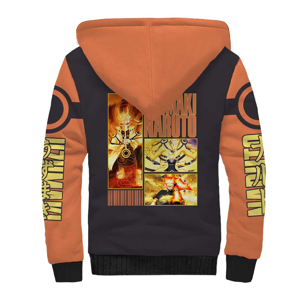 Uzumaki Naruto Naruto Shippuden Sherpa Hoodie Anime Style