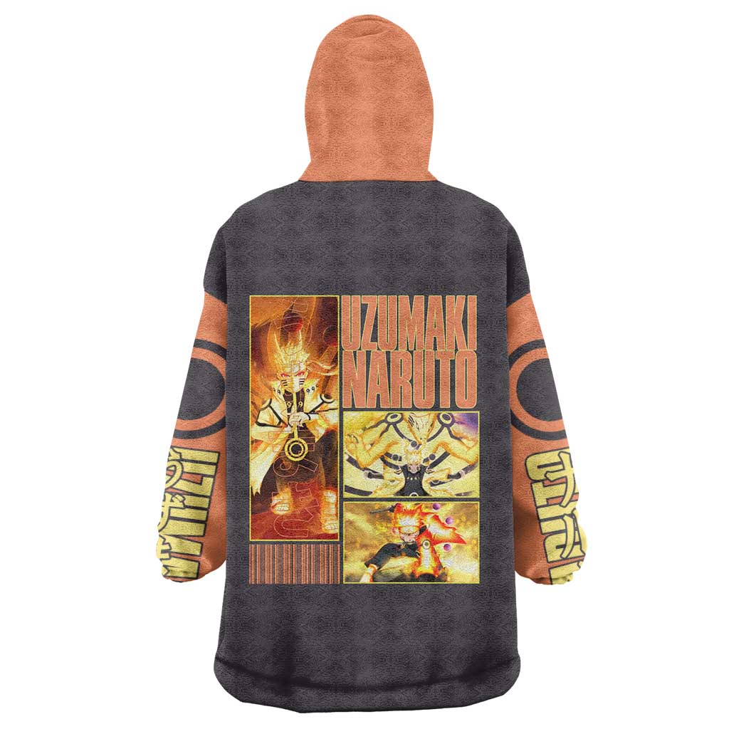 Uzumaki Naruto Naruto Shippuden Wearable Blanket Hoodie Anime Style
