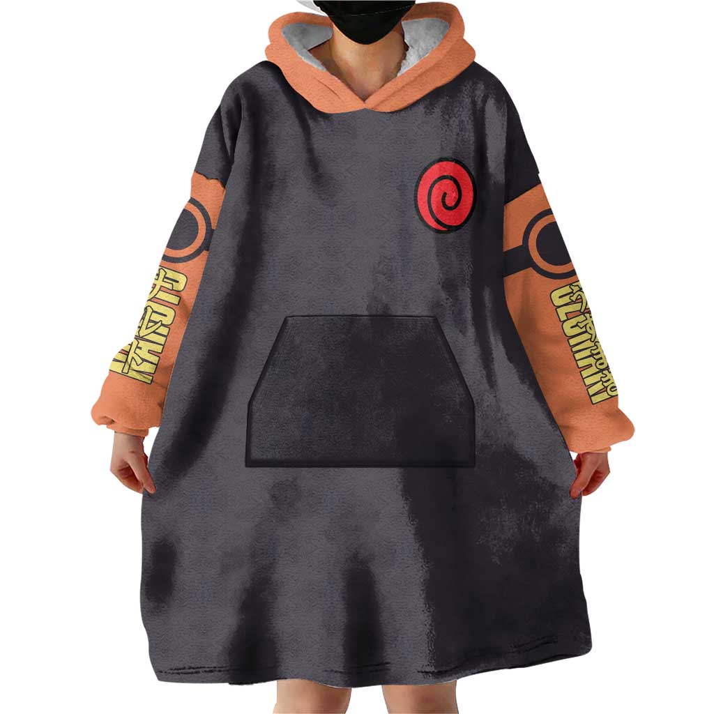 Uzumaki Naruto Naruto Shippuden Wearable Blanket Hoodie Anime Style