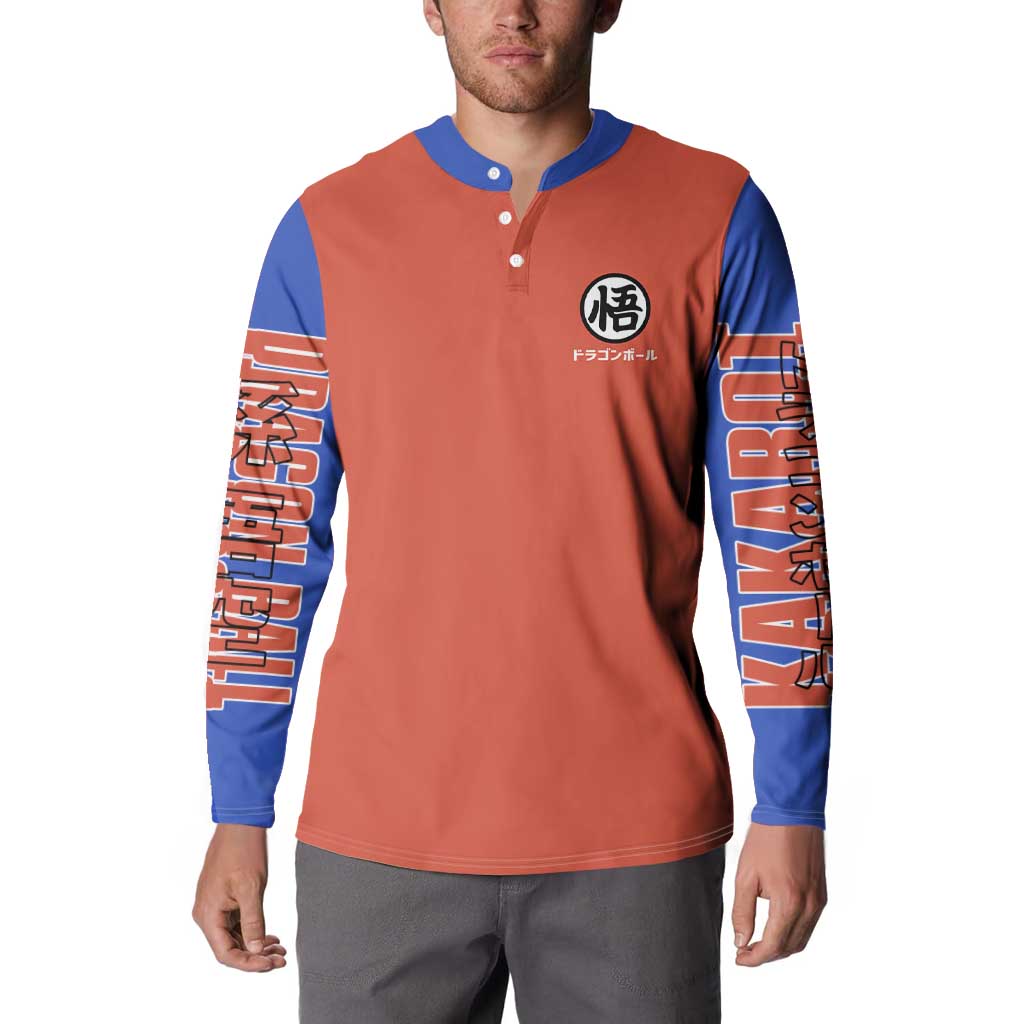 Son Goku Dragon Ball Z Button Sweatshirt Anime Style