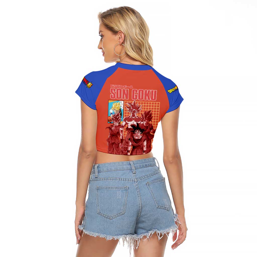 Son Goku Dragon Ball Z Raglan Cropped T Shirt Anime Style