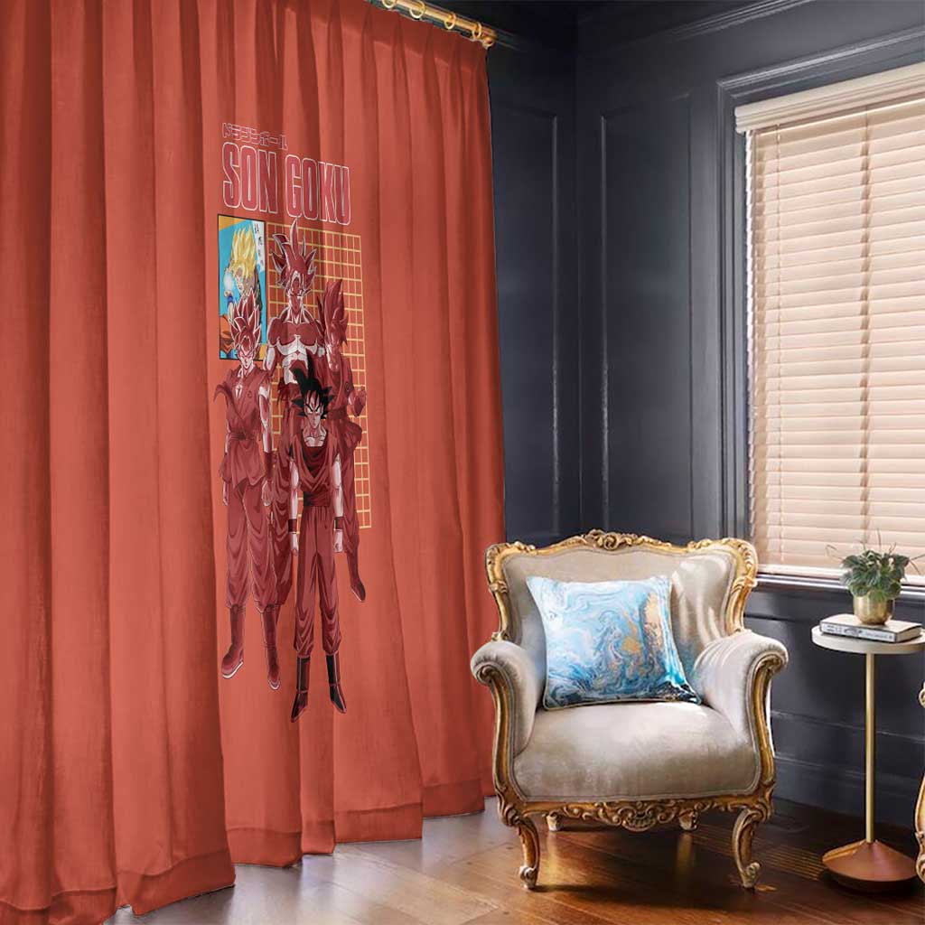 Son Goku Dragon Ball Z Window Curtain Anime Style