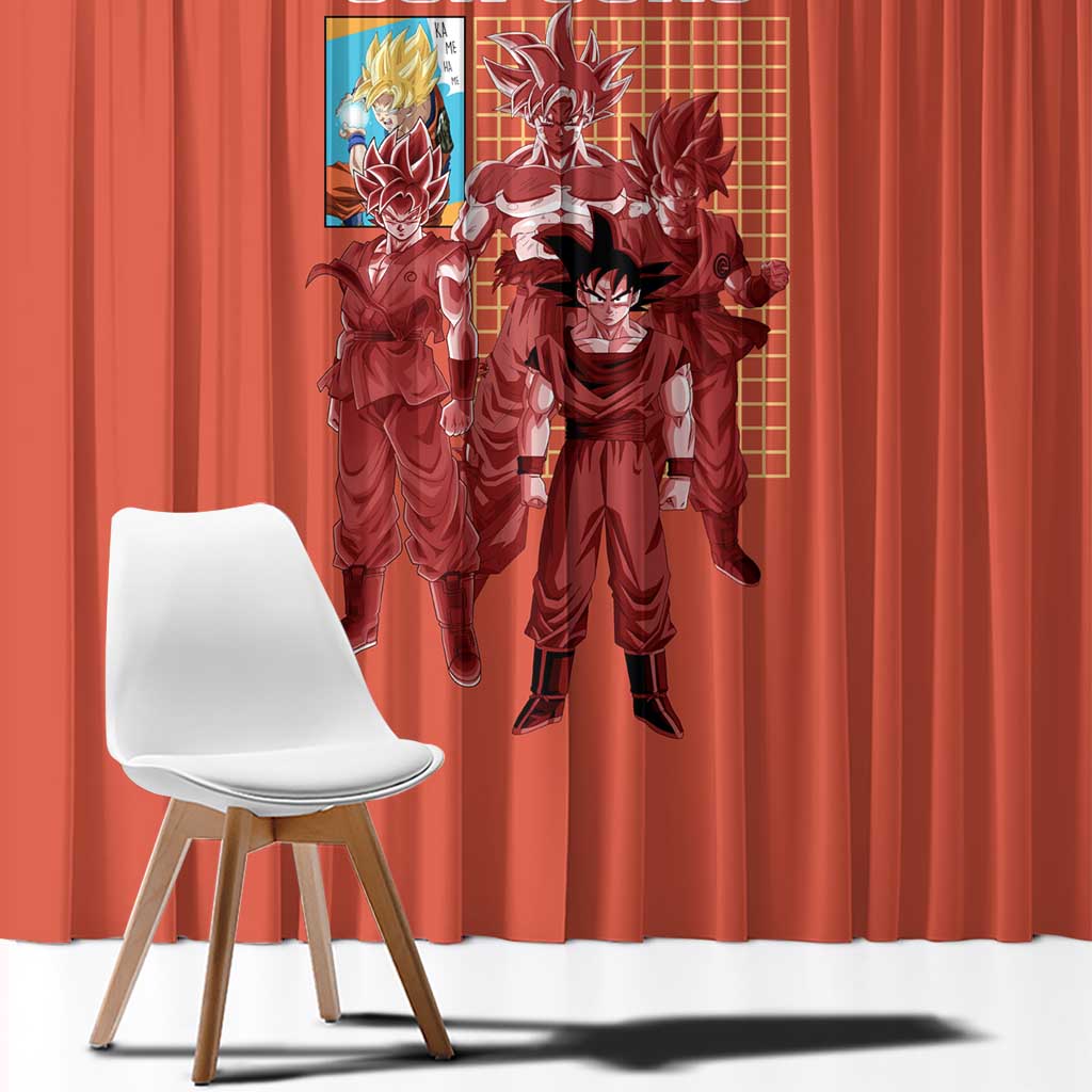 Son Goku Dragon Ball Z Window Curtain Anime Style