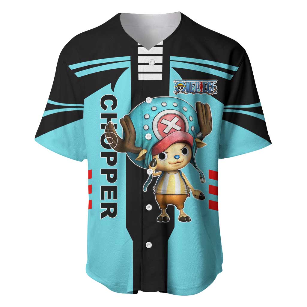 Chopper One Piece Baseball Jersey with Cute Reindeer Features and Adventurer Design - The Mazicc