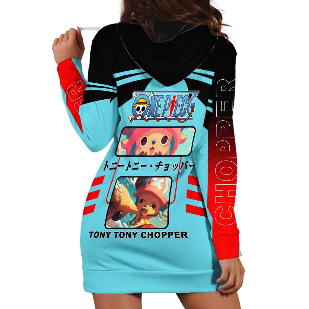 Chopper One Piece Hoodie Dress with Cute Reindeer Features and Adventurer Design - The Mazicc