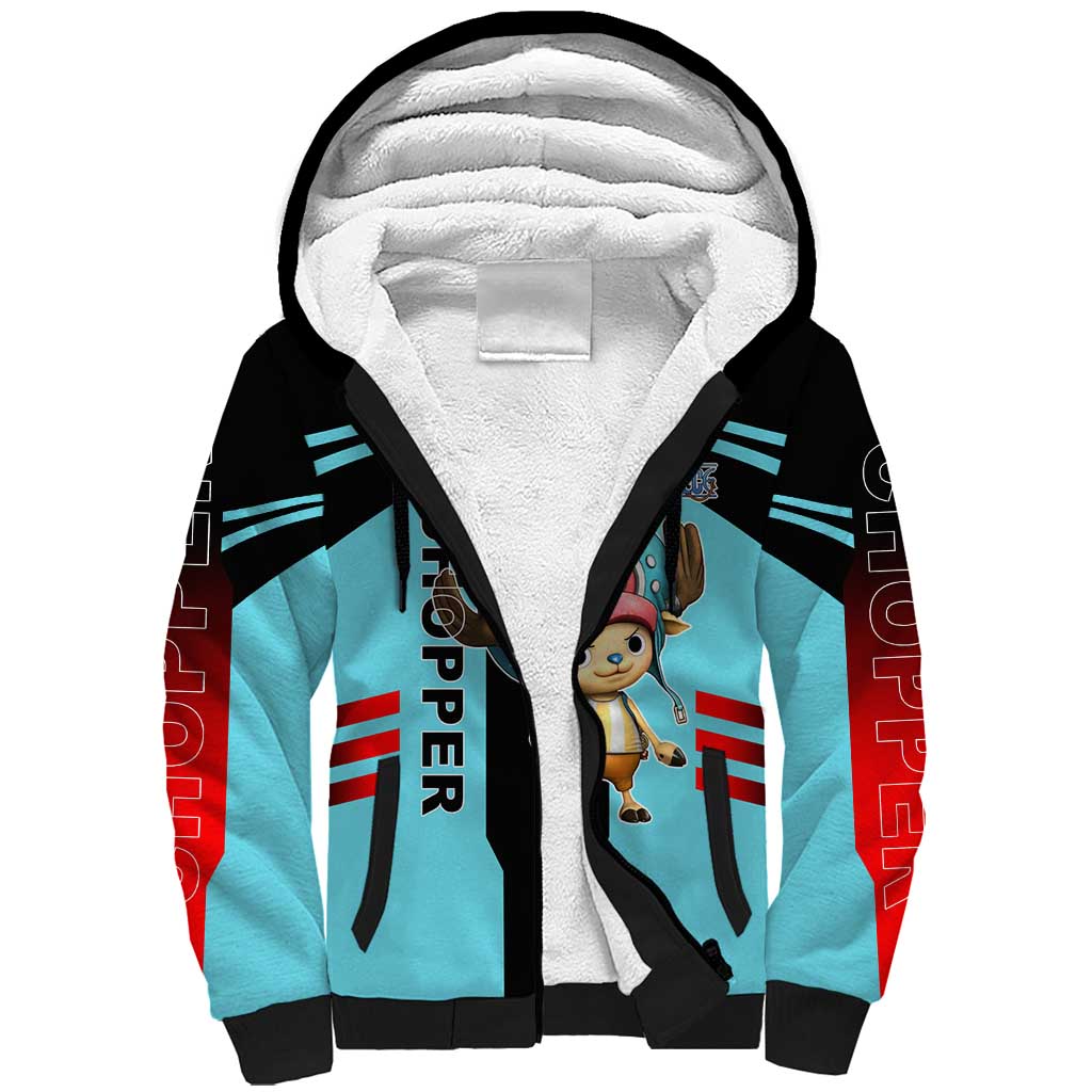 Chopper One Piece Sherpa Hoodie with Cute Reindeer Features and Adventurer Design - The Mazicc