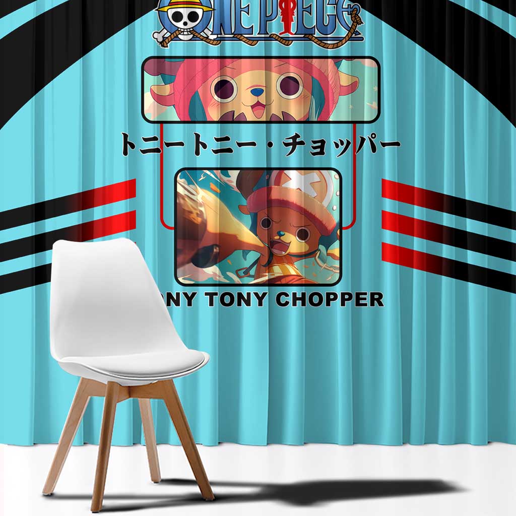 Chopper One Piece Window Curtain with Cute Reindeer Features and Adventurer Design - The Mazicc