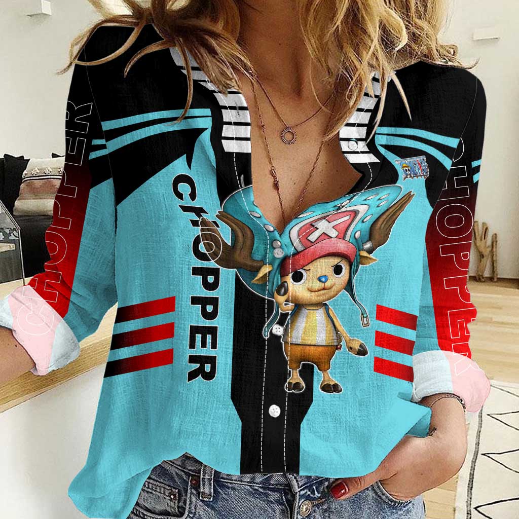 Chopper One Piece Women Casual Shirt with Cute Reindeer Features and Adventurer Design - The Mazicc