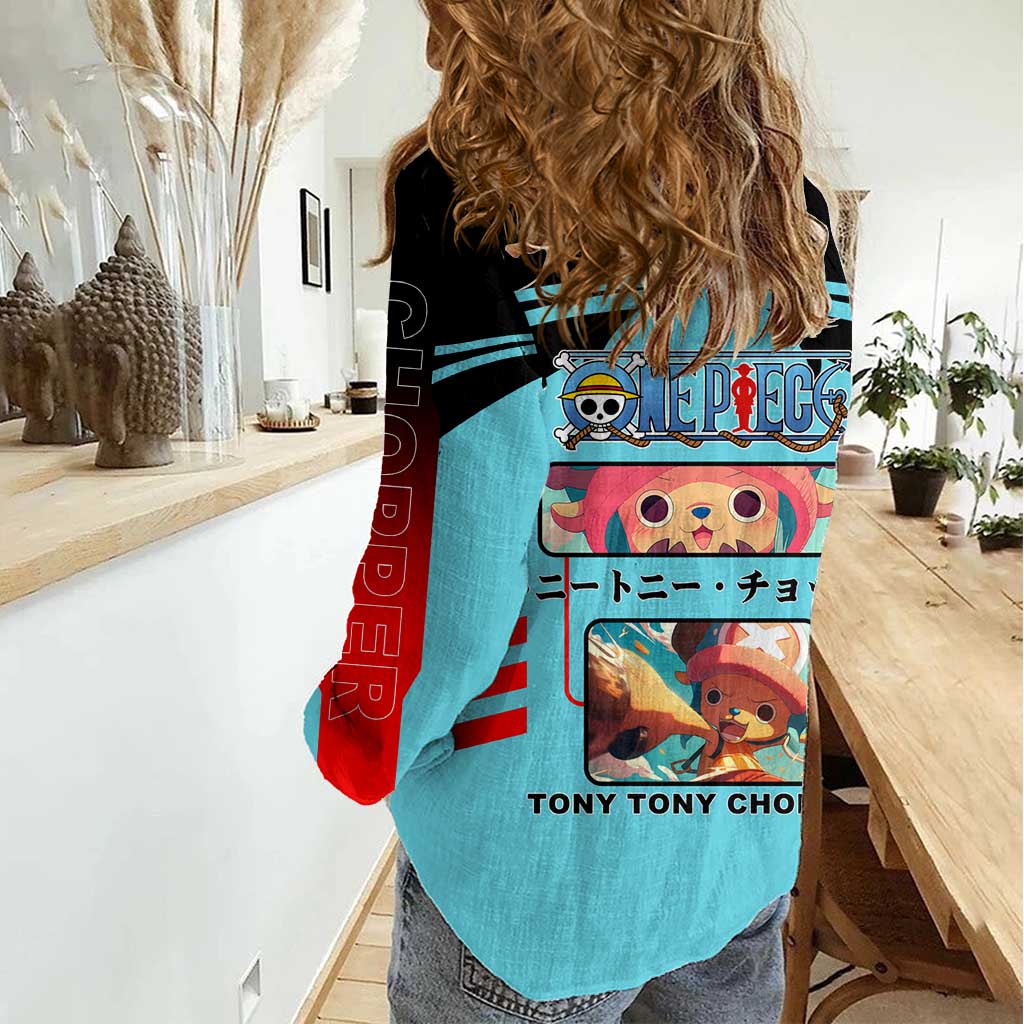 Chopper One Piece Women Casual Shirt with Cute Reindeer Features and Adventurer Design - The Mazicc