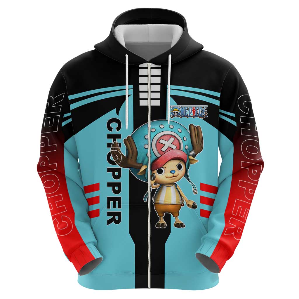 Chopper One Piece Zip Hoodie with Cute Reindeer Features and Adventurer Design - The Mazicc