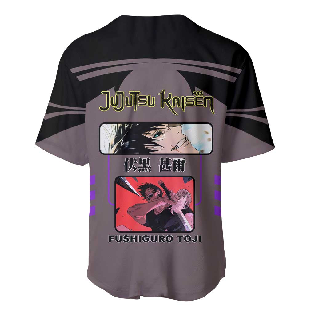 Toji Fushiguro from Jujutsu Kaisen Baseball Jersey with Cursed Energy and Combat Stance Design - The Mazicc
