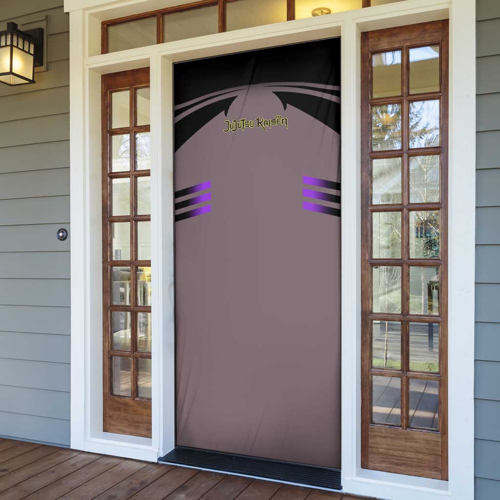 Toji Fushiguro from Jujutsu Kaisen Door Cover with Cursed Energy and Combat Stance Design - The Mazicc
