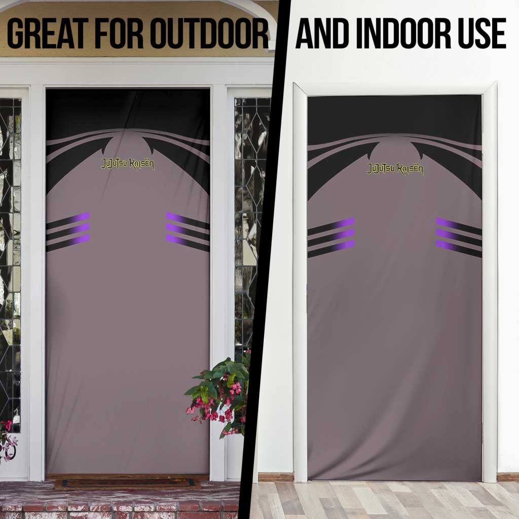 Toji Fushiguro from Jujutsu Kaisen Door Cover with Cursed Energy and Combat Stance Design - The Mazicc