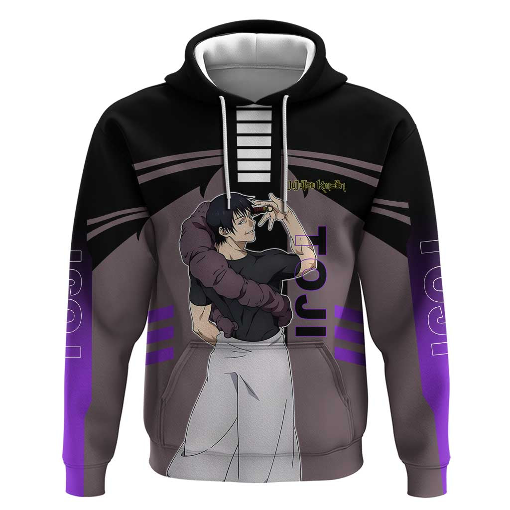 Toji Fushiguro from Jujutsu Kaisen Hoodie with Cursed Energy and Combat Stance Design - The Mazicc