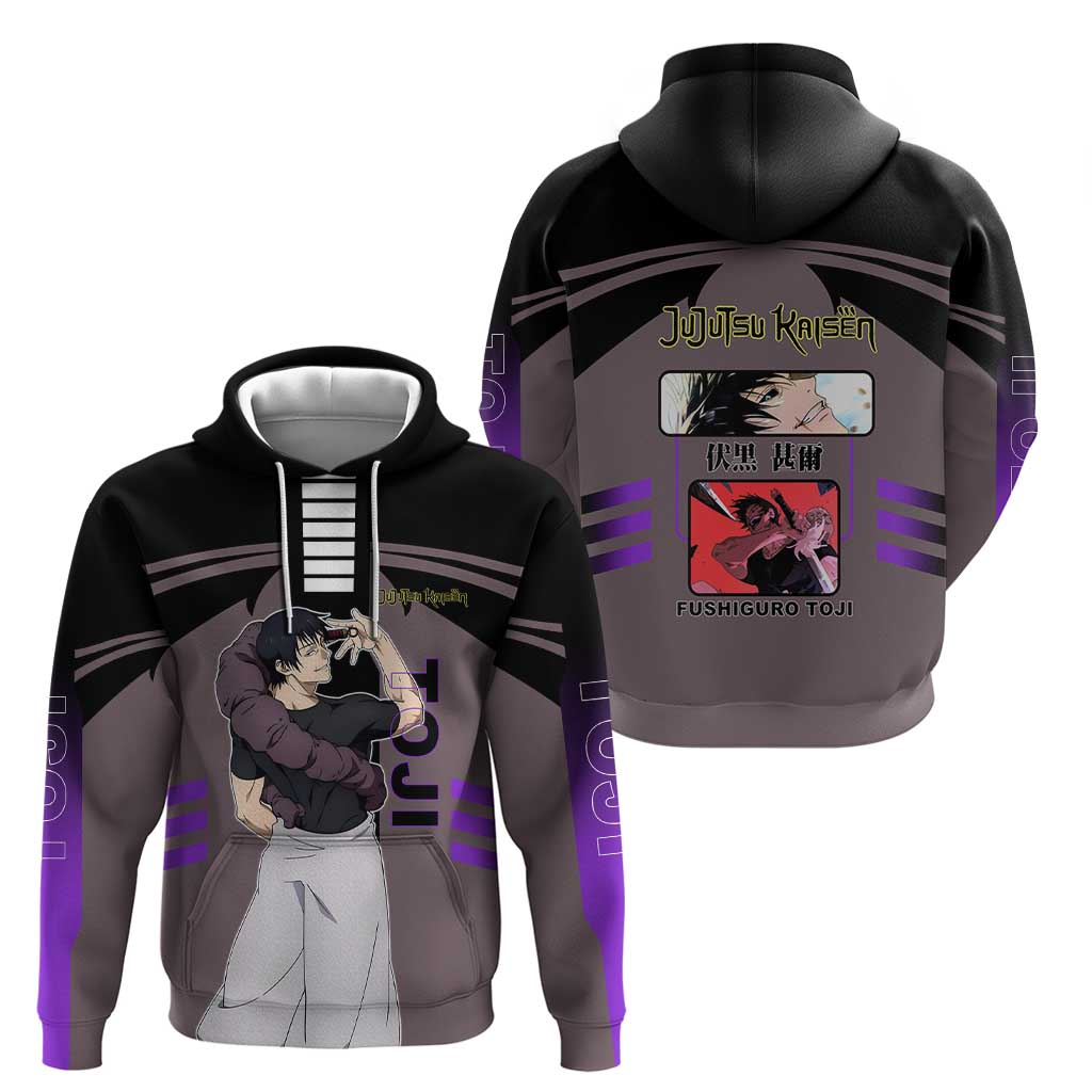 Toji Fushiguro from Jujutsu Kaisen Hoodie with Cursed Energy and Combat Stance Design - The Mazicc
