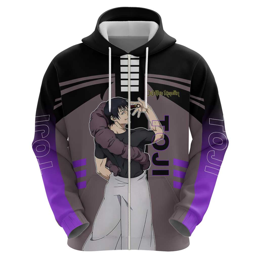 Toji Fushiguro from Jujutsu Kaisen Hoodie with Cursed Energy and Combat Stance Design - The Mazicc