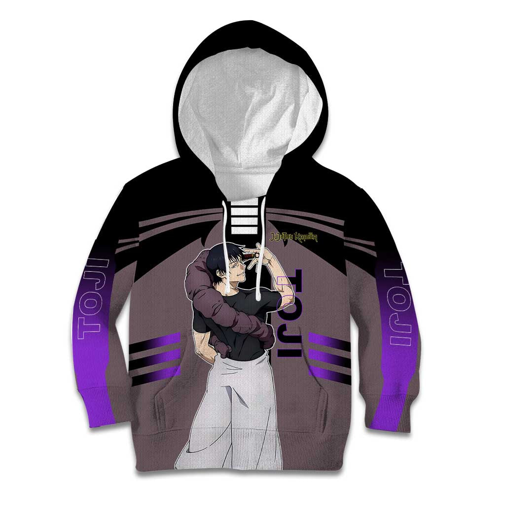 Toji Fushiguro from Jujutsu Kaisen Kid Hoodie with Cursed Energy and Combat Stance Design - The Mazicc