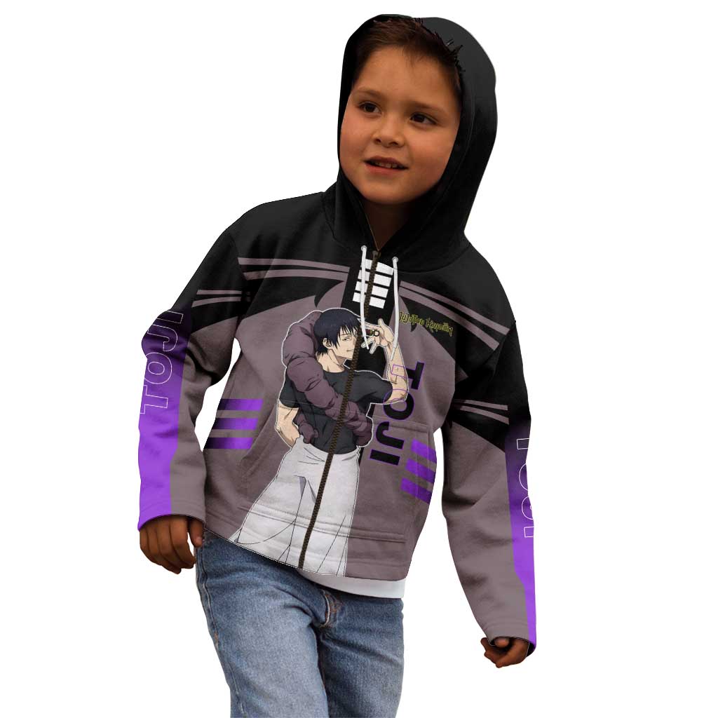 Toji Fushiguro from Jujutsu Kaisen Kid Hoodie with Cursed Energy and Combat Stance Design - The Mazicc