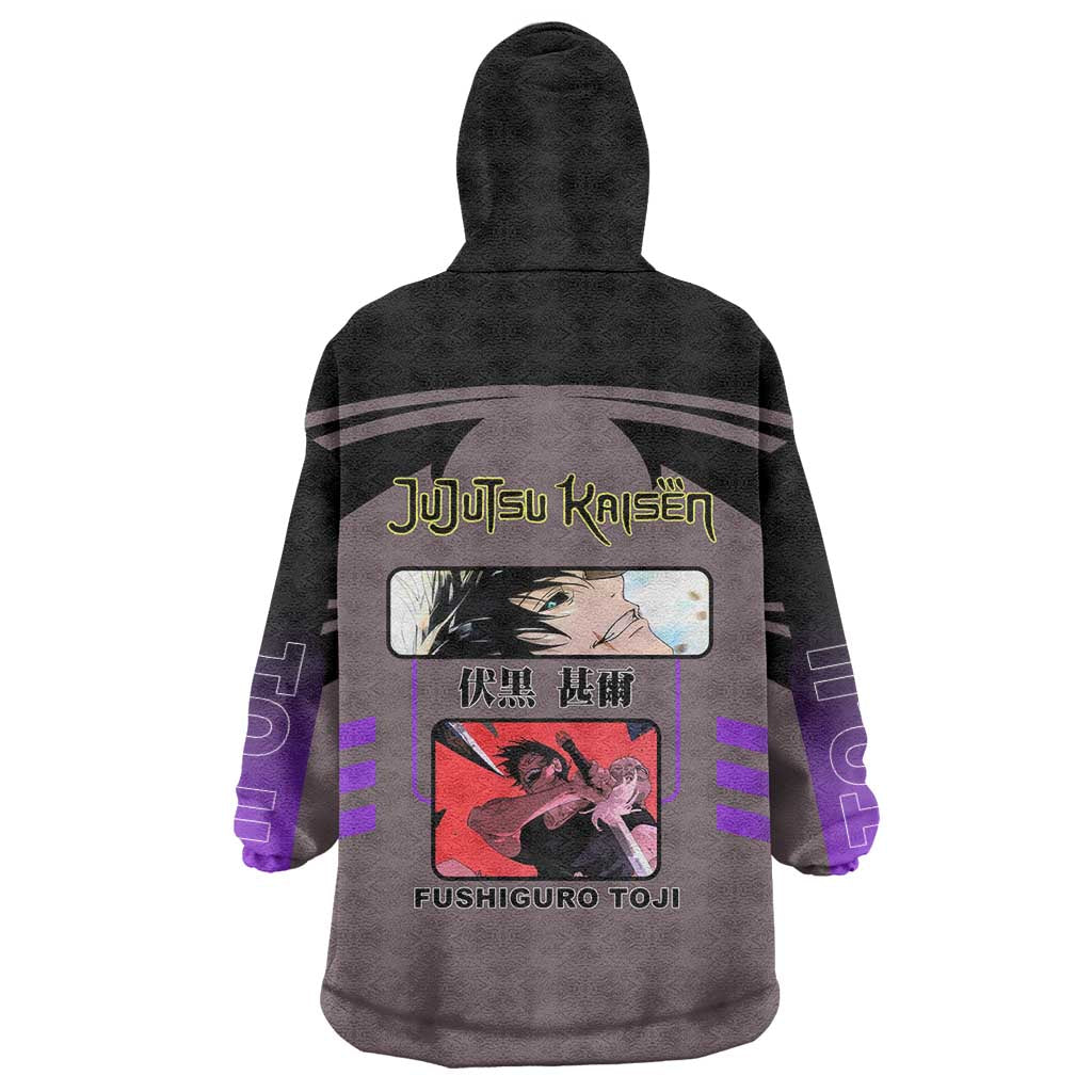 Toji Fushiguro from Jujutsu Kaisen Wearable Blanket Hoodie with Cursed Energy and Combat Stance Design - The Mazicc