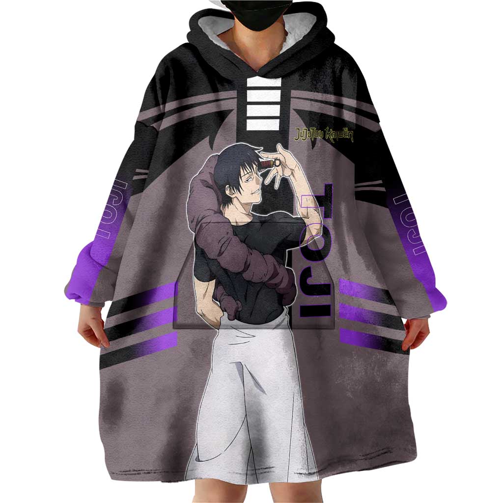 Toji Fushiguro from Jujutsu Kaisen Wearable Blanket Hoodie with Cursed Energy and Combat Stance Design - The Mazicc