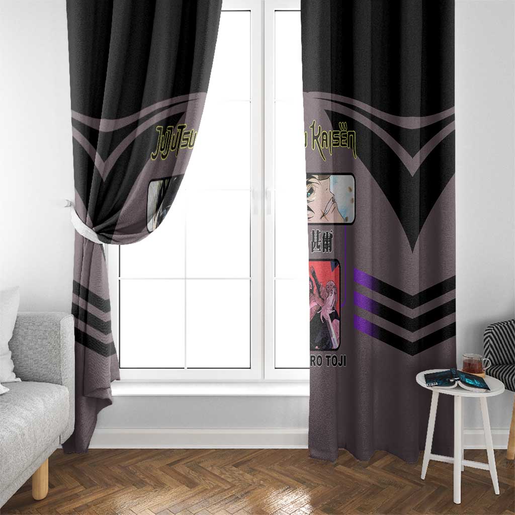 Toji Fushiguro from Jujutsu Kaisen Window Curtain with Cursed Energy and Combat Stance Design - The Mazicc