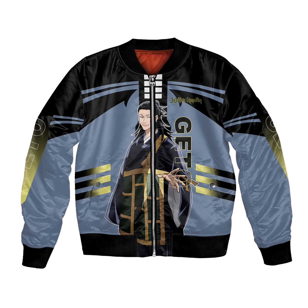 Suguru Geto from Jujutsu Kaisen Bomber Jacket with Cursed Spirit Powers and Dark Aura Design - The Mazicc