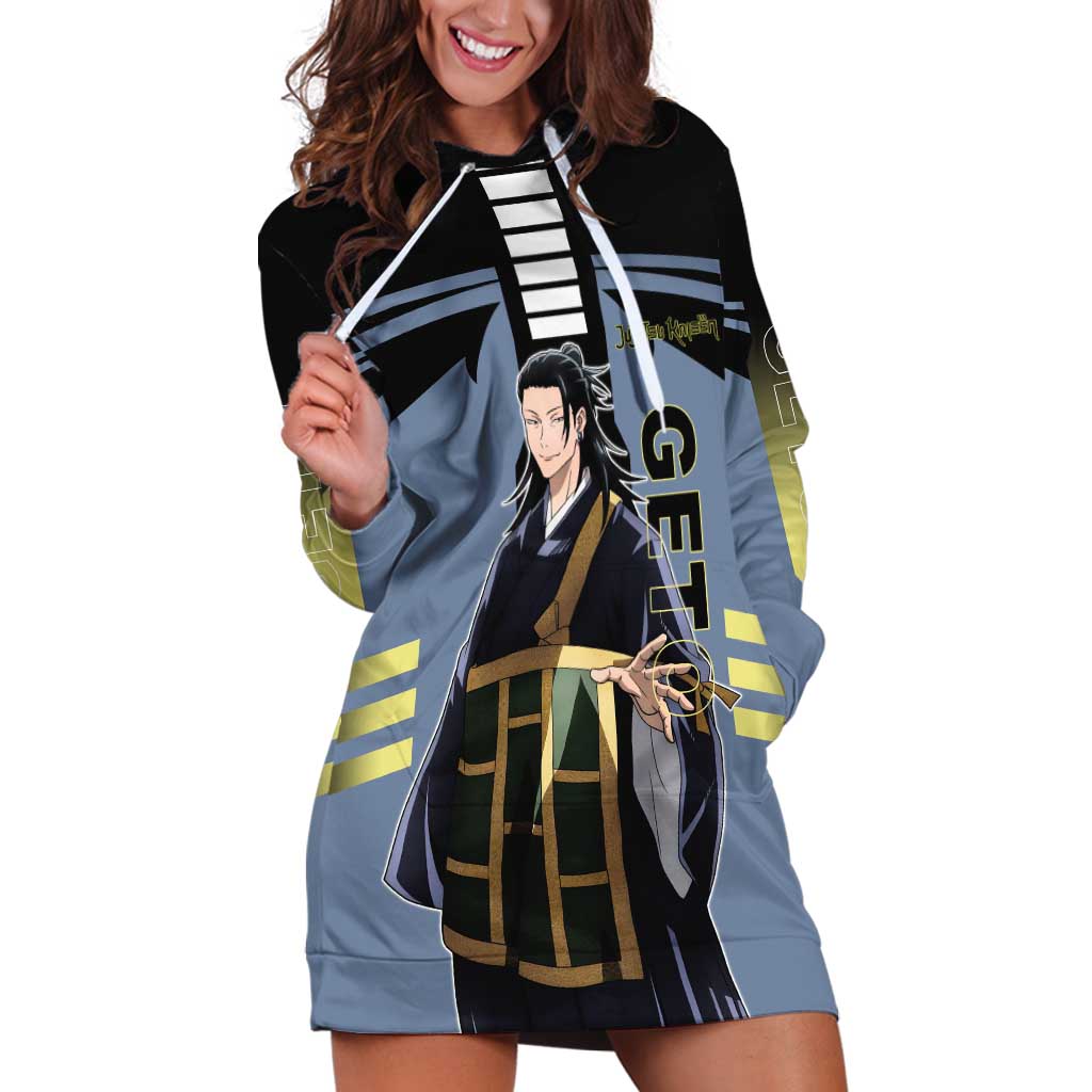 Suguru Geto from Jujutsu Kaisen Hoodie Dress with Cursed Spirit Powers and Dark Aura Design - The Mazicc