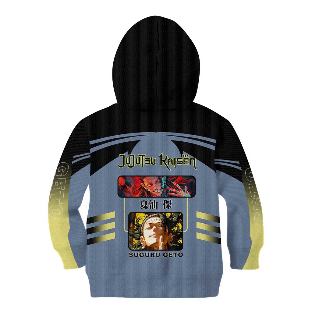 Suguru Geto from Jujutsu Kaisen Kid Hoodie with Cursed Spirit Powers and Dark Aura Design - The Mazicc