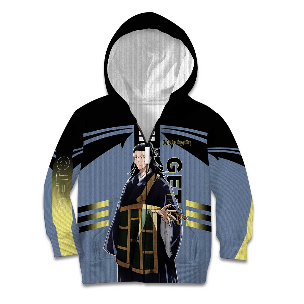 Suguru Geto from Jujutsu Kaisen Kid Hoodie with Cursed Spirit Powers and Dark Aura Design - The Mazicc