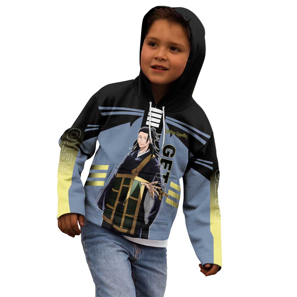 Suguru Geto from Jujutsu Kaisen Kid Hoodie with Cursed Spirit Powers and Dark Aura Design - The Mazicc