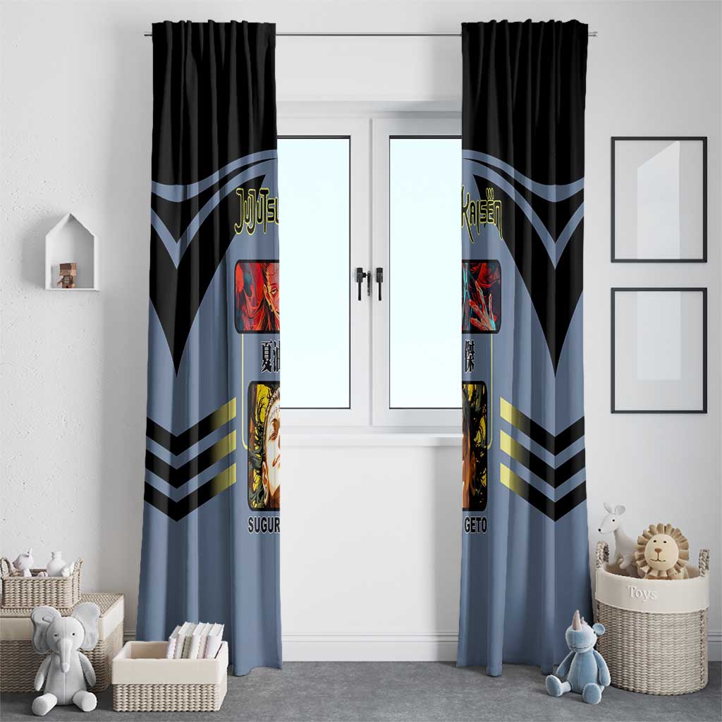 Suguru Geto from Jujutsu Kaisen Window Curtain with Cursed Spirit Powers and Dark Aura Design - The Mazicc