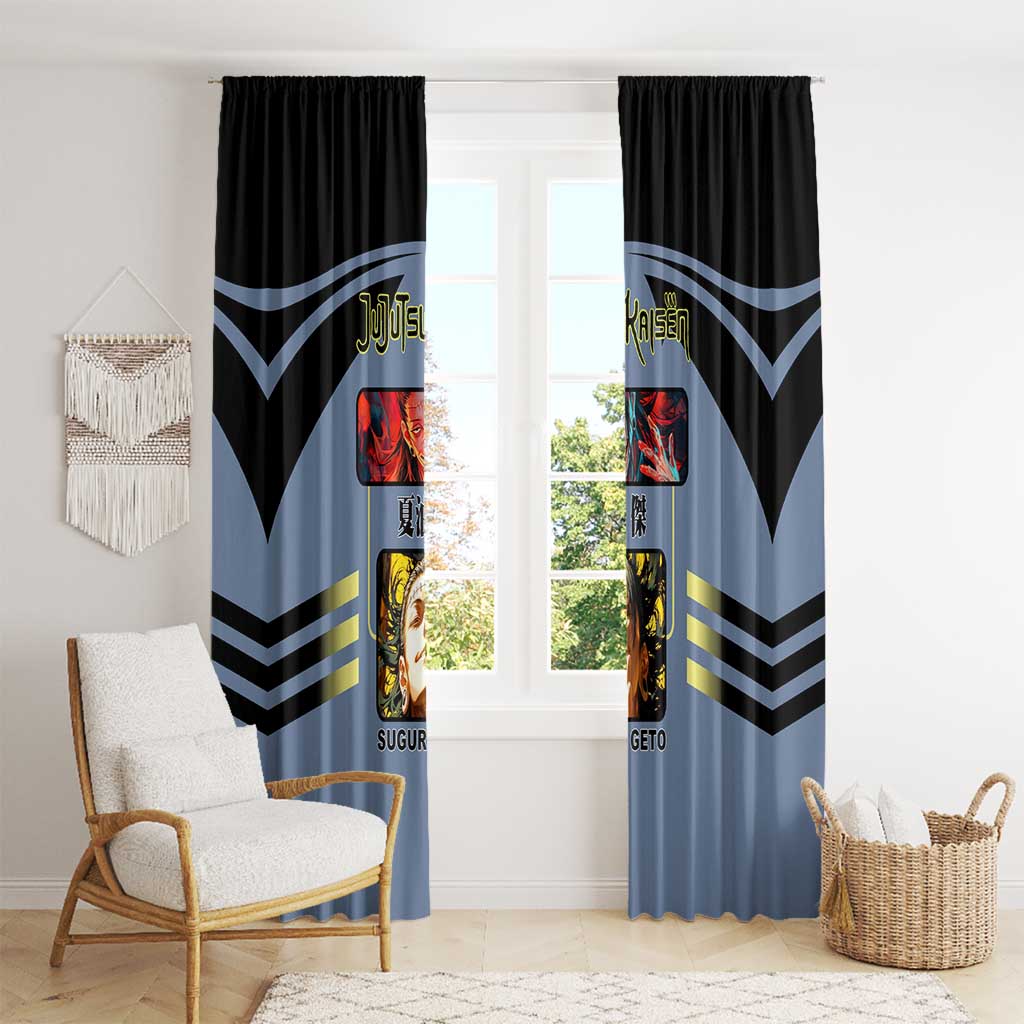 Suguru Geto from Jujutsu Kaisen Window Curtain with Cursed Spirit Powers and Dark Aura Design - The Mazicc