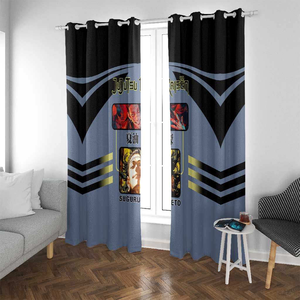 Suguru Geto from Jujutsu Kaisen Window Curtain with Cursed Spirit Powers and Dark Aura Design - The Mazicc