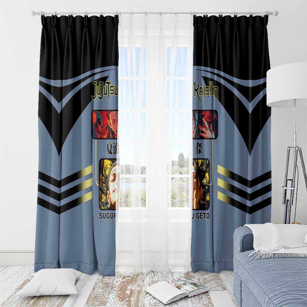 Suguru Geto from Jujutsu Kaisen Window Curtain with Cursed Spirit Powers and Dark Aura Design - The Mazicc