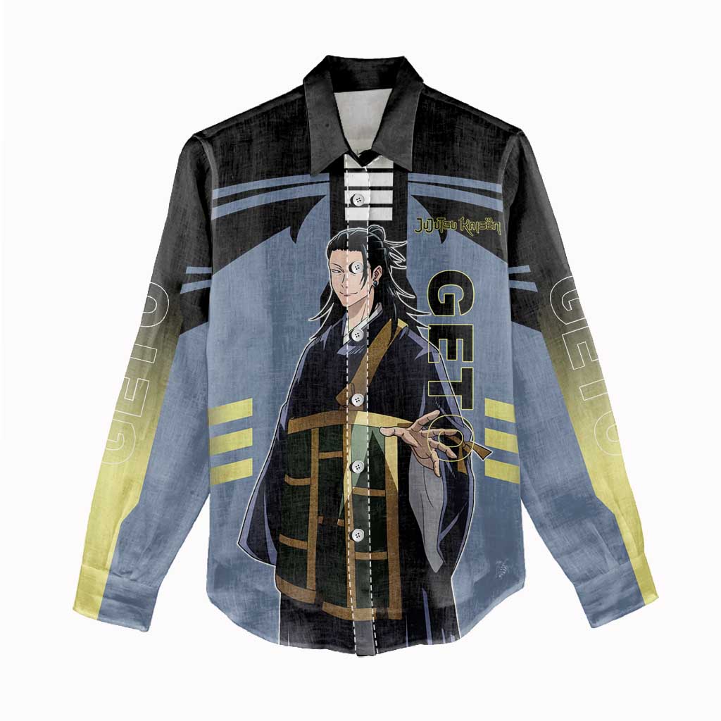 Suguru Geto from Jujutsu Kaisen Women Casual Shirt with Cursed Spirit Powers and Dark Aura Design - The Mazicc