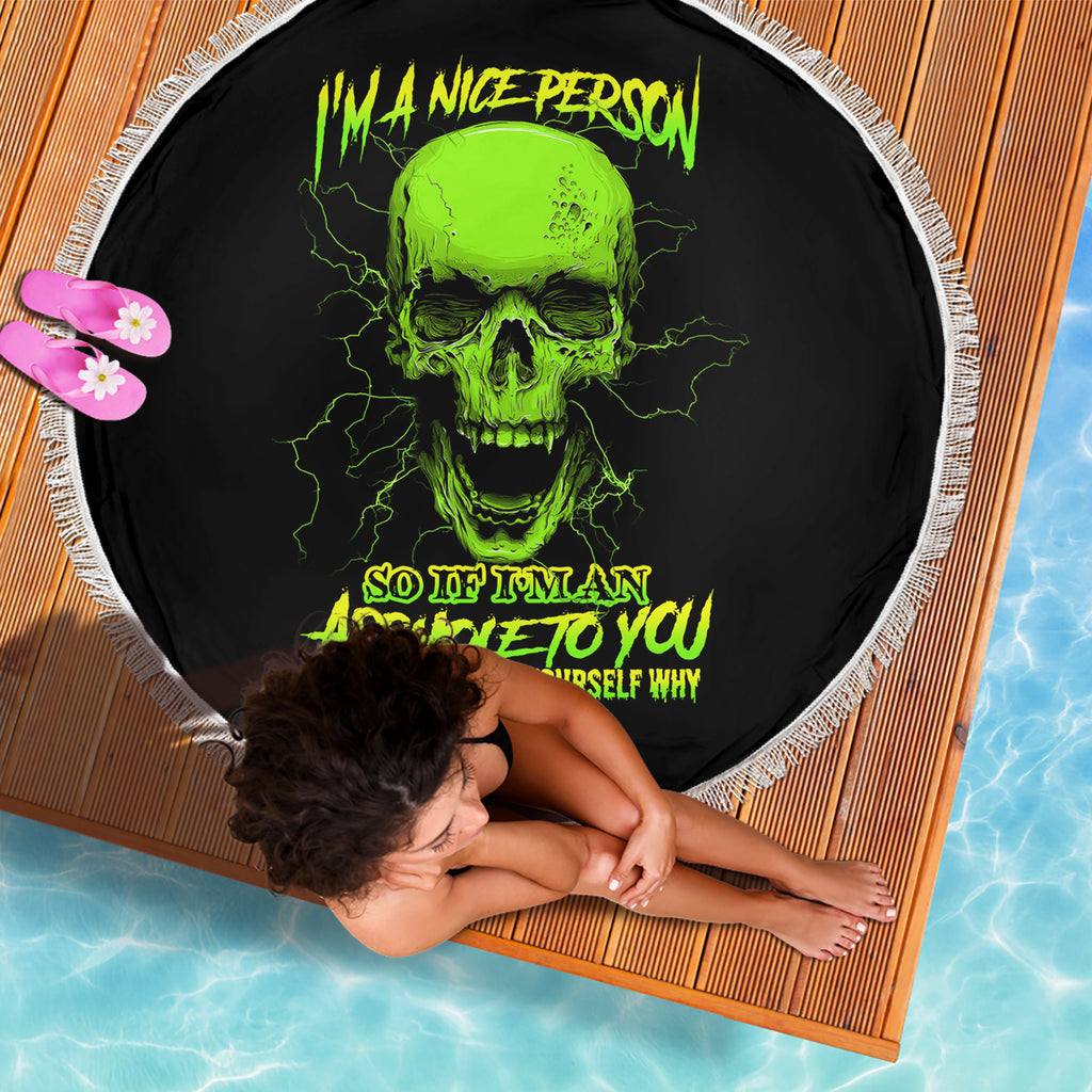im-a-nice-person-skull-beach-blanket