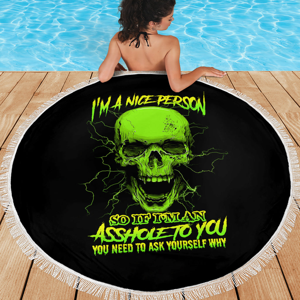 im-a-nice-person-skull-beach-blanket