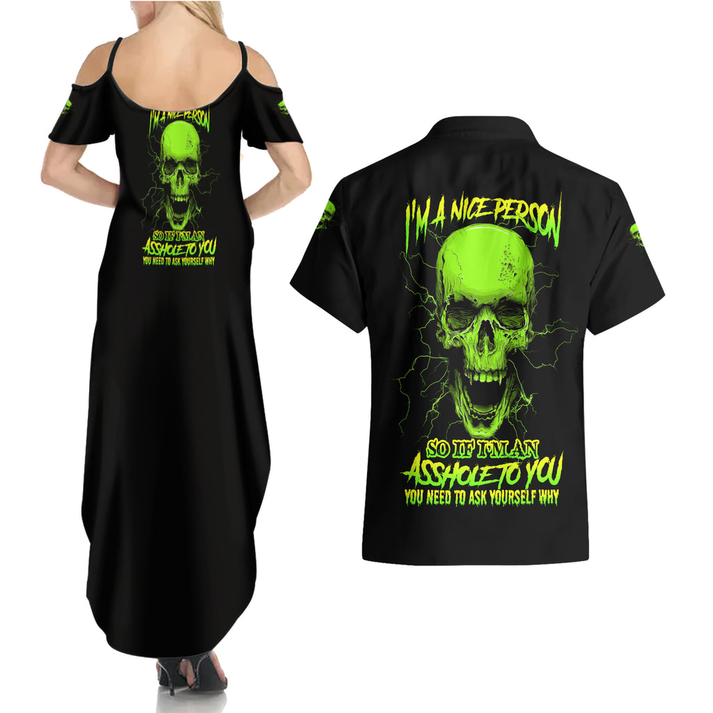 im-a-nice-person-skull-couples-matching-summer-maxi-dress-and-hawaiian-shirt